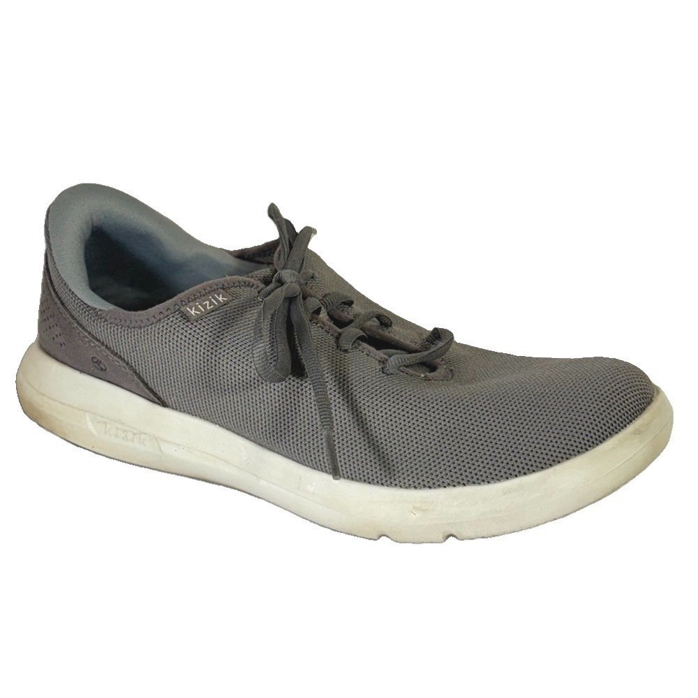 Kizik Madrid‎ Eco Knit Men Size 9  Grey Hands Free Slip OnSneaker Shoes